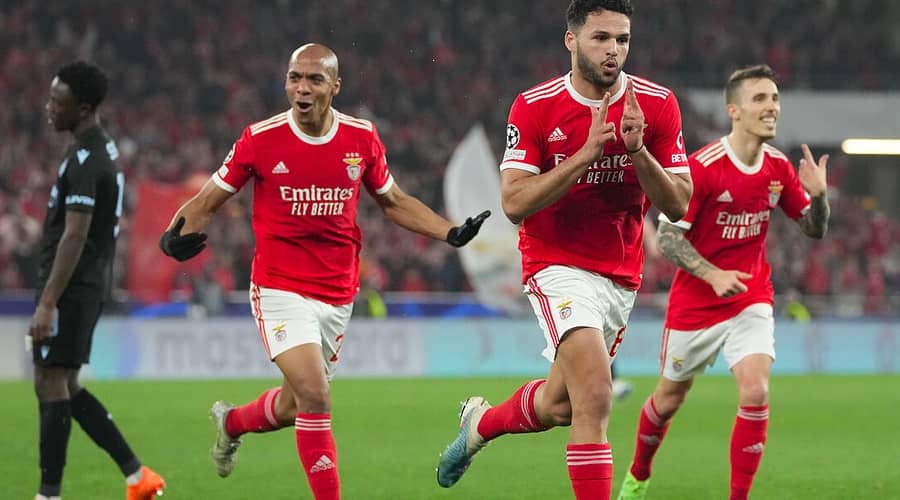 Benfica Soar Past Club Brugge Into UCL Quarter Finals Arabian Daily News