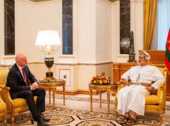 His Majesty Sultan Haitham receives FIFA president Gianni Infantino