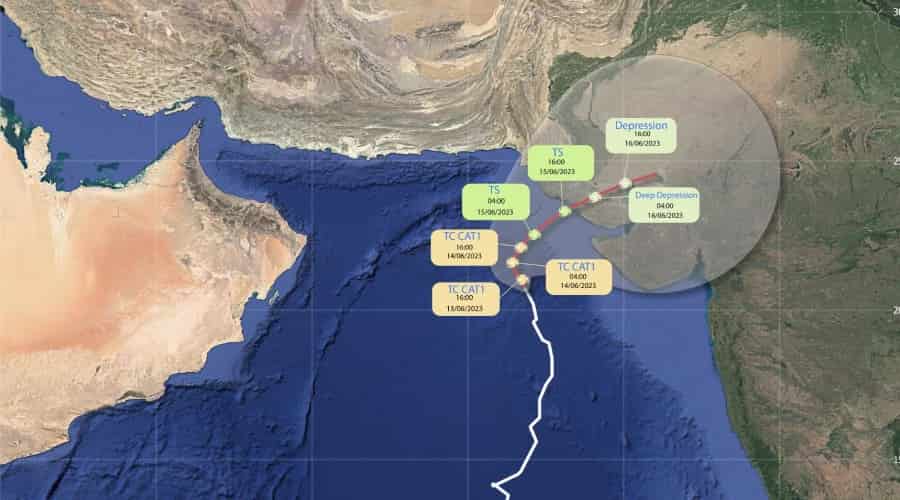 Cyclone Cat-1 Biparjoy 770 km away from Oman, moves to India and ...