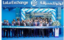 The 300th global customer engagement center of LuLu Financial Holdings & 96th LuLu Exchange located at Al Rigga, Dubai, being inaugurated by H.E. Mr. Saad Cachalia, South African Ambassador to the UAE, in the presence of Hon. Renato N. Dueñas, Jr., Philippine Consul General in Dubai, Adeeb Ahamed, Managing Director, LuLu Financial Holdings and other senior management from the global and regional offices.