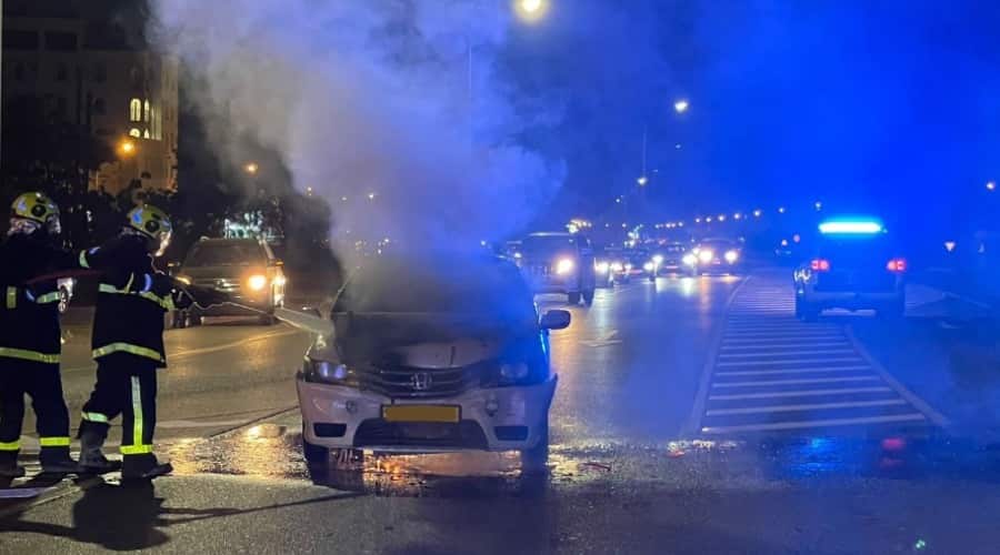 Vehicle catches fire in Ibra, no injuries reported - Arabian Daily News