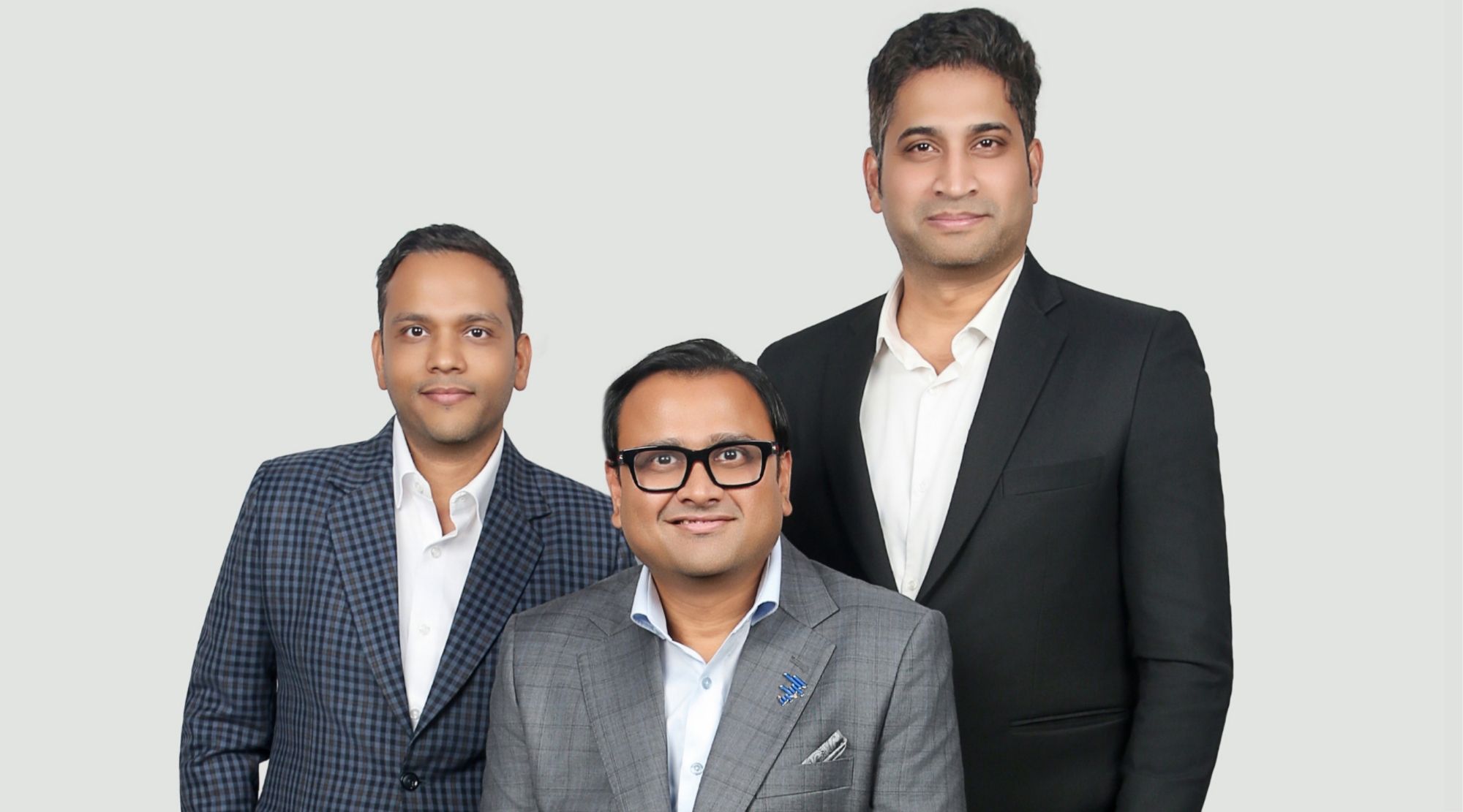 Vivek Mundhra, Co-founder Marmin (Left); Dr Abhishek Jajoo, Founder and Chairman, Marmin( AJMS Group entity); and Sangameshwara Hiremath, Co-founder and CEO Marmin.